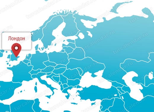 Лондон на карте Европы
