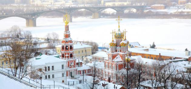 Погода в Нижнем Новгороде в декабре умеренно холодная и преимущественно пасмурная