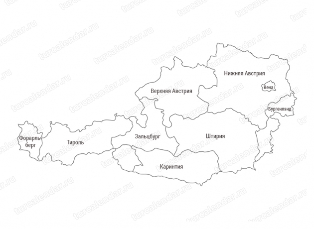 Районы Австрии: земли и округа