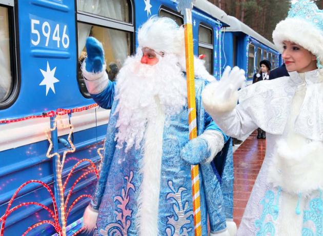 Новогодний поезд в Беларуси курсирует с декабря по январь