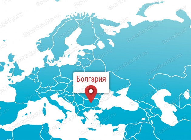 Болгария на карте Европы