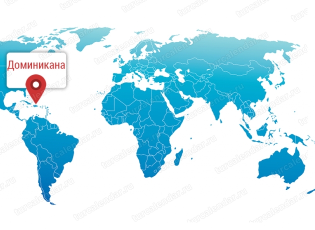 Страна Доминикана на карте мира