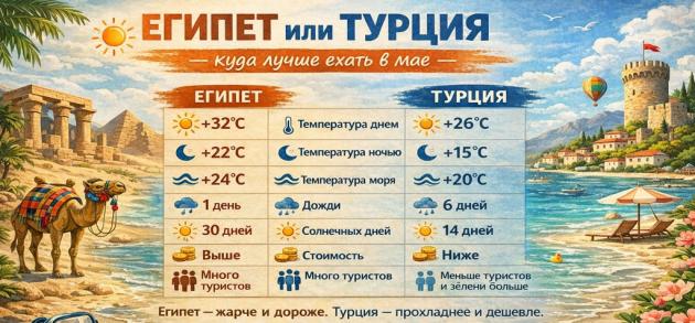 Сравниваем Египет и Турцию в мае — где лучше?