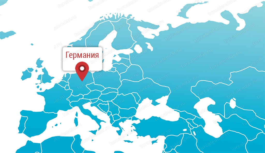 Где находится Германия на карте мира и карте Европы? Подробная картаГермании с городами и землями на русском язык