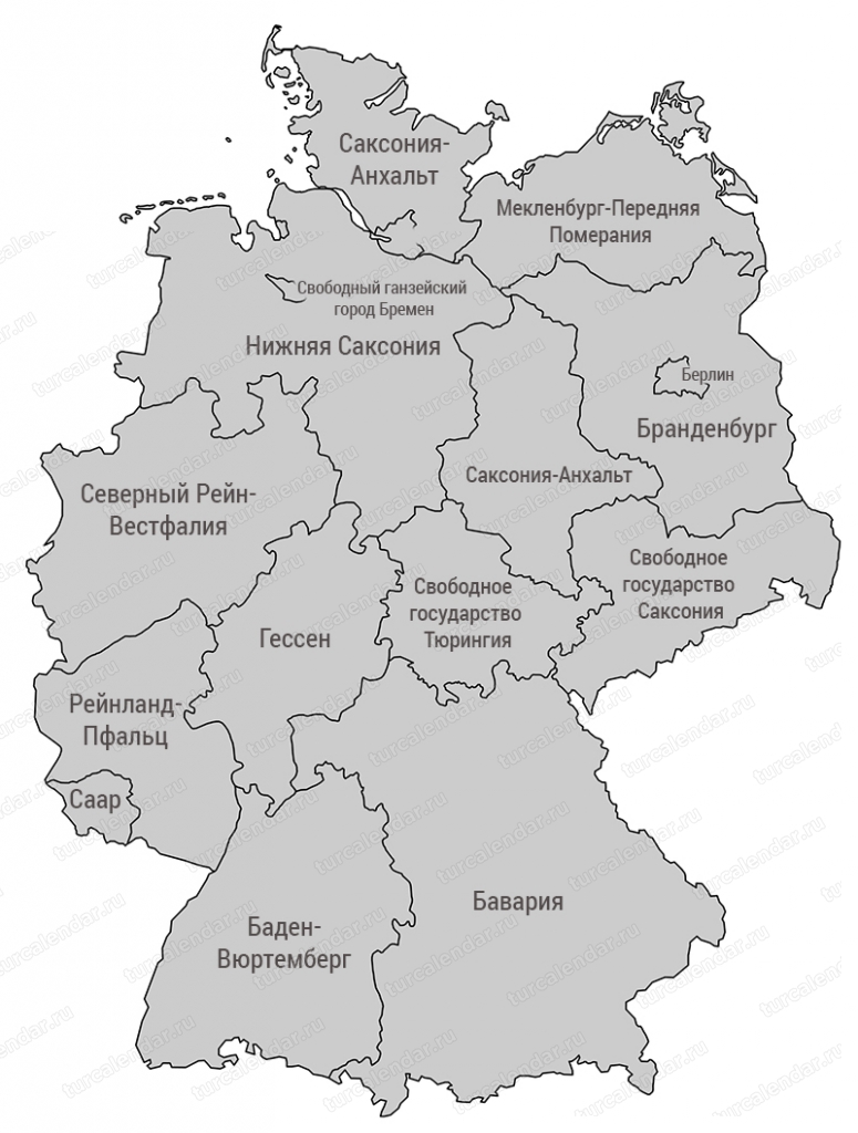 Где находится Германия на карте мира и карте Европы ...