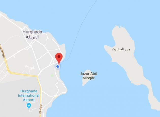 Порт Марина на карте Хургада