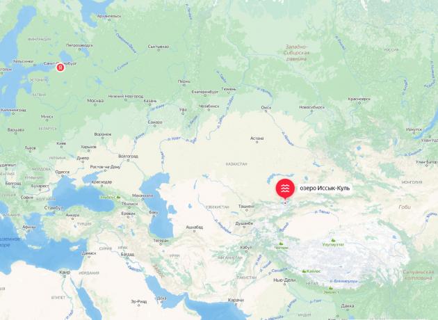 Иссык-Куль находится в Средней Азии в Киргизии  на высоте 1609 метров над уровнем моря