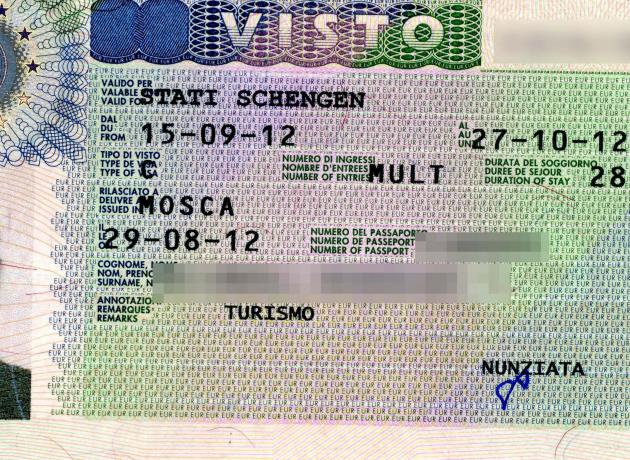 Для россиян, желающих посетить Италию, нужна Шенгенская виза