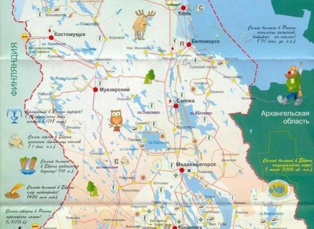 Самые популярные озера Карелии на карте
