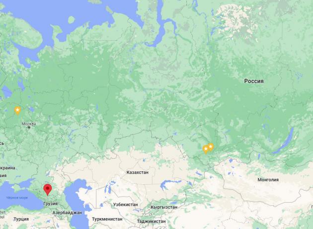 Кисловодск на карте России