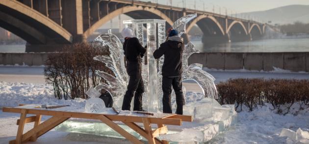 Погода в Красноярске в январе стоит холодная и снежная - суровая сибирская зима во всей красе