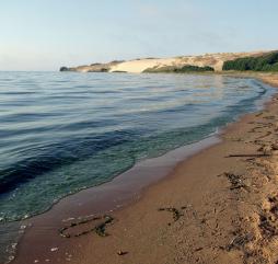 Балтийское море в летний сезон очень холодное, местные жители предпочитают купаться на Куршской косе в небольшом пресном водоёме, где вода немного теплее
