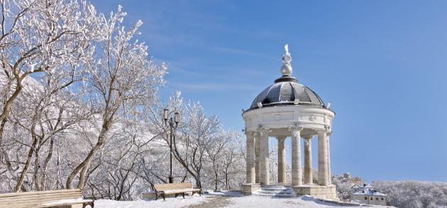 Январь в Пятигорске холодный, и, пожалуй, самый снежным месяц в году
