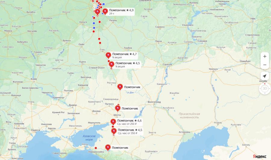 Карта м4 дон ростовская