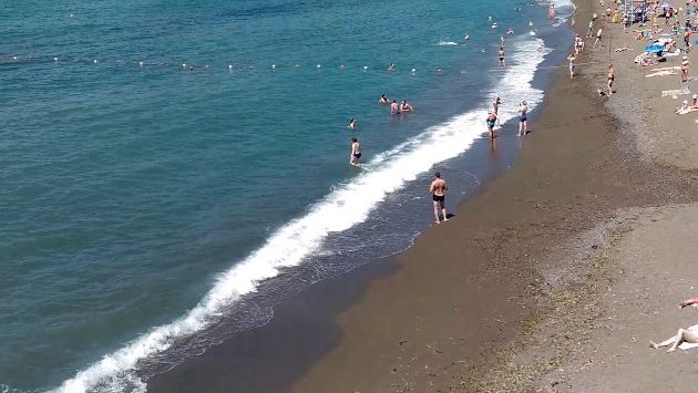 Крым, Судак, набережная и пляж 2 июня 2017