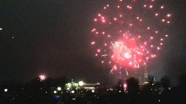 Вена, Декабрь: Vienna Fireworks On New Year's Day 2014
