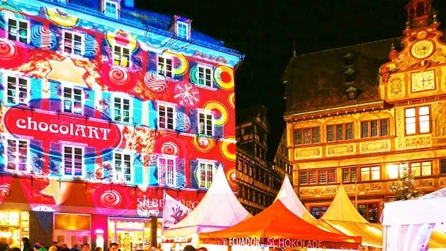 Германия: Chocolate Festival in Germany, Tübingen-city *ChocolART* 4K.
