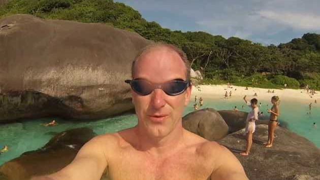 Январь: Similan Islands, Thailand, January 2013, beach, jumping off rocks GoPro Hero 3