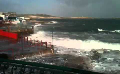 Январь: Good waves Bugibba! (Winter Storm in Malta, 06.01.2012)