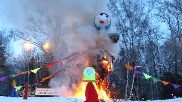 Март, Новосибирск: Сожжение чучела масленица 2013 Новосибирск