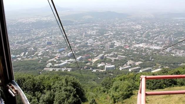 Спуск с горы Машук в Пятигорске - август 2010