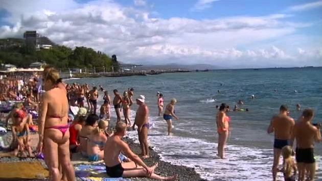 Алушта пляж Ласковый берег сентябрь