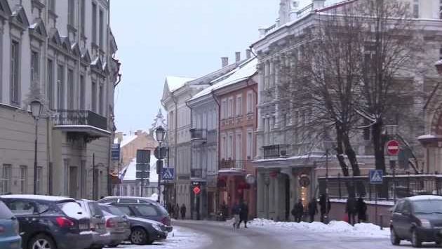 Вильнюс, Январь: The City of Vilnius, Lithuania - 20th January, 2013