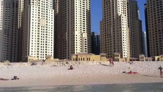 Сентябрь, Дубай: Dubai Marine Beach - September 2012