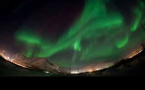 Полярное сияние Карелия, февраль 2012