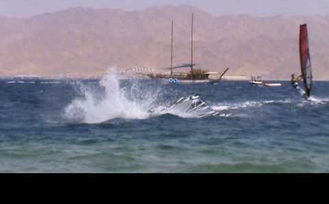 Август, Израиль: Freestyle Windsurfing in Eilat - August 2009
