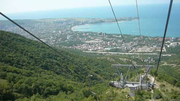 Геленджик, Август: Вид Геленджикской бухты и города с канатной дороги