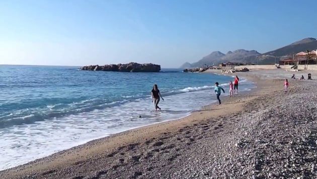 Февраль. Черногория, Добра Вода, Великий Песак.