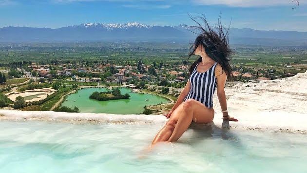 Апрель в Турции: ЭКСКУРСИЯ в ПАМУККАЛЕ! Чудо Cвета в ТУРЦИИ! Отзыв. Термальные Источники Клеопатры, Иераполис